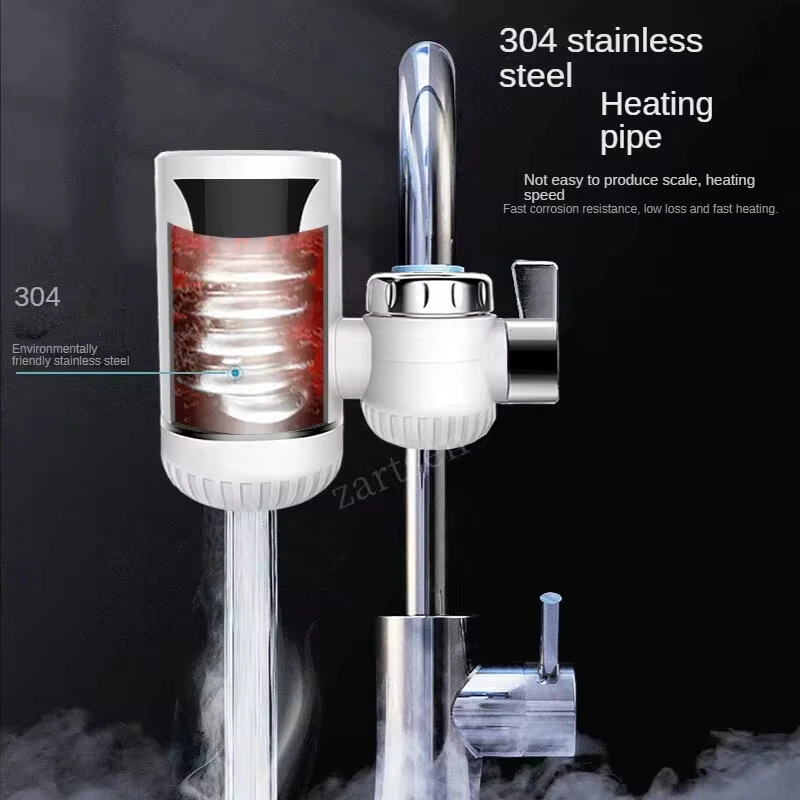 (image for) Instant Electric Water Heater Tap 3000W 220V IPX4 Waterproof Rapid Heating Easy Installation for Kitchen and Bathroom